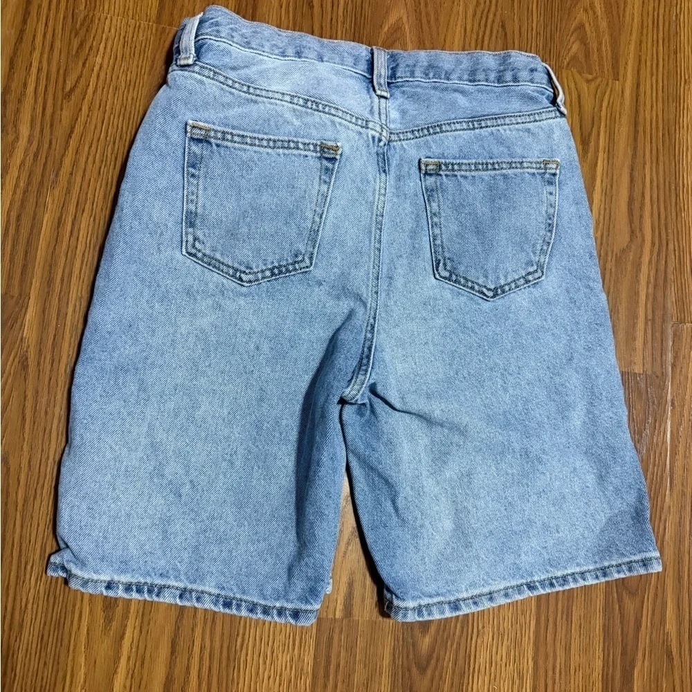 Old Navy Boys Baggy Denim Shorts Lightening Bolt Size 14